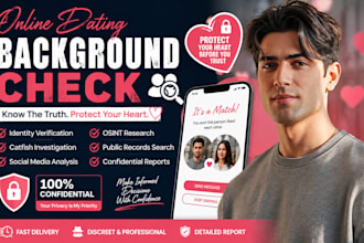 perform a professional online dating background check