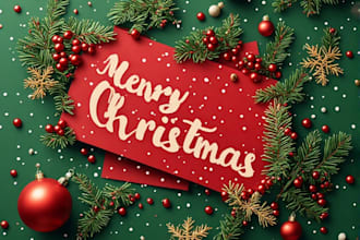 create christmas cards and illustrations