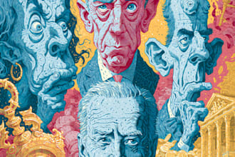 stunning digital political cartoon for political cartoon