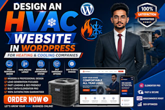design an hvac website in wordpress for heating and cooling companies