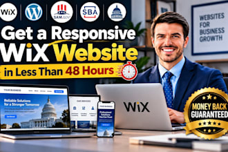 design wix government contract website, wix business website, bid proposal, rfp