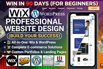 build government contract responsive wix website for business, startup, agency