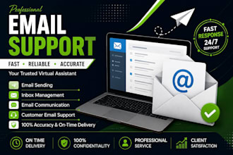 send emails, manage inbox and provide email support
