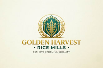 design a professional rice mill logo for your business