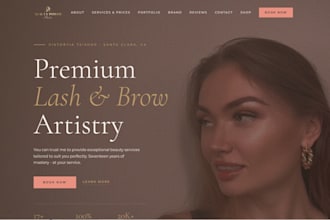 build squarespace waxing salon website wix esthetician eyelash extension website