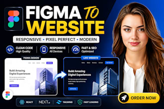convert figma to responsive website or landing page