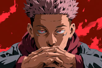 draw your portrait in jujutsu kaisen anime style