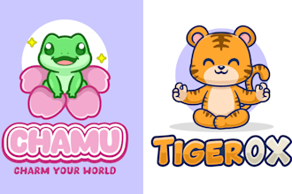 design a cute kawaii cartoon logo with exclusive license