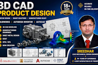 do 3d cad product design in solidworks autodesk inventor and autocad