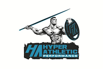 design mascot hyper athletic performance logo