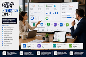 integrate hubspot gohighlevel quickbooks xero agile harvest teamwork method crm