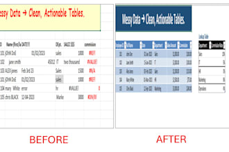 do excel data cleaning and write advanced formulas