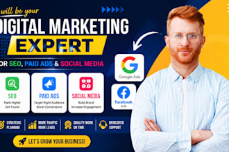 be your digital marketing expert for SEO paid ads and social media