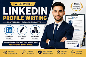 write linkedin profile business bios and company content