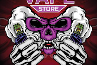 create a fantastic and beautiful vape logo design