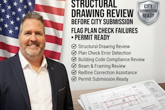 review structural drawings before city submission and flag plan check failures