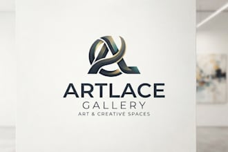 design a modern gallery logo for art and creative spaces