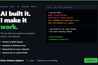 fix and finish your ai generated app from lovable, bolt or cursor