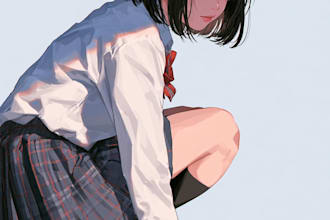 draw anime character illustration