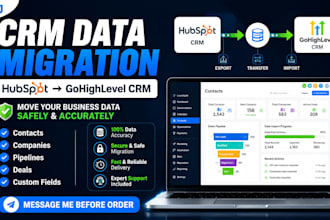 migrate crm business data to hubspot and gohighlevel crm