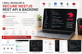 develop a secure nestjs rest API and backend