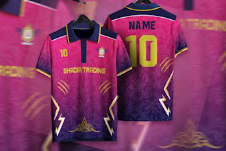 design professional cricket sports and esports jersey