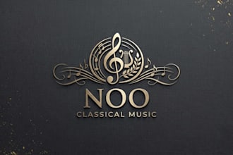 design an elegant classical music logo for your brand