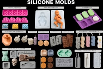 do cad silicone mold, injection mold stl for candle soap chocolate resin casting