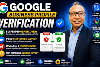 do google business profile verification and fix gmb suspension