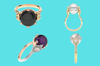 custom 3d jewelry desidn, engagement for 3d prinng and manufacturing