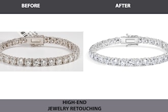 do high end bracelet jewelry photo retouching