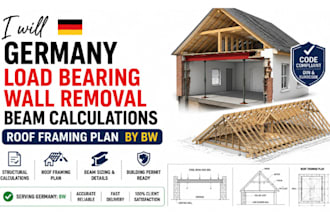 germany load bearing wall removal beam calculations roof framing plan by bw