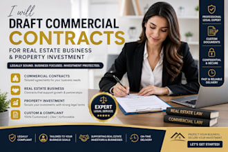 draft commercial contracts for real estate business and property investment