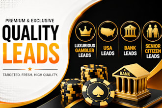 give luxurious gambler leads, USA sweeps leads, bank leads, senior citizen leads