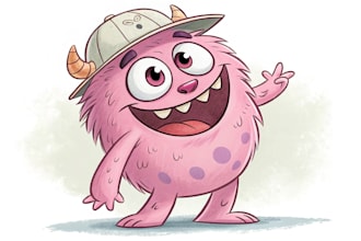 draw cartoon character, monster