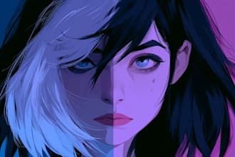 anime, stylized portrait of you or your character