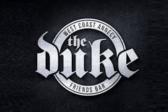 design luxury rock roll goth bar logo