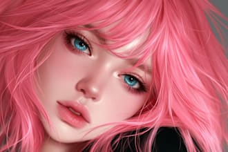 make anime portrait illustration