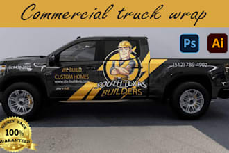 design a commercial truck wrap or trailer wrap, box truck,food truck wrap design