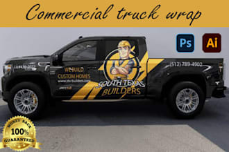 design a commercial truck wrap or trailer wrap, box truck,food truck wrap design