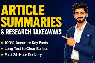 provide concise bullet point summaries of your articles