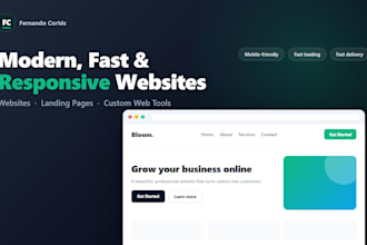create a modern responsive business website or landing page
