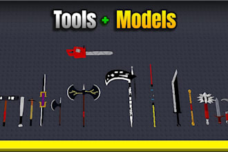 create roblox weapon models and game assets