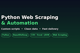 build a python flask web app or automation script for you