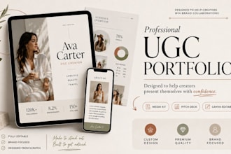 design canva ugc portfolio ugc portfolio canva website template for beauty brand