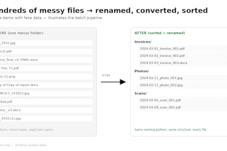 batch rename, convert, and organize hundreds of your files