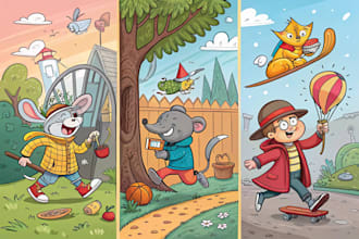draw and color your cartoon strip