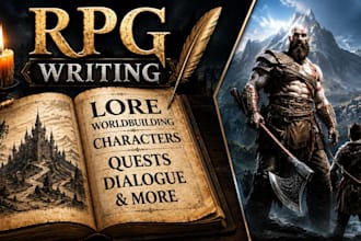 write rpg video game stories dialogue lore tabletop rpg campaigns and quests rpg