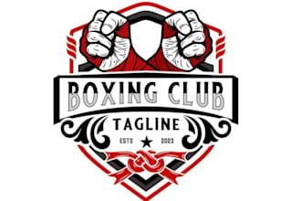 do fighting boxing martial arts team or club logo design