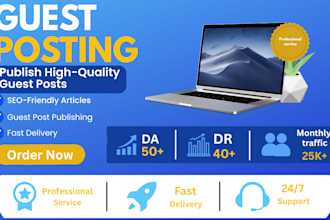 publish guest posts on high authority websites